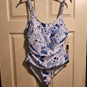Floral Blue Kids Swimwear